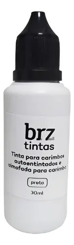 Tinta Para Carimbo Brz - Preta